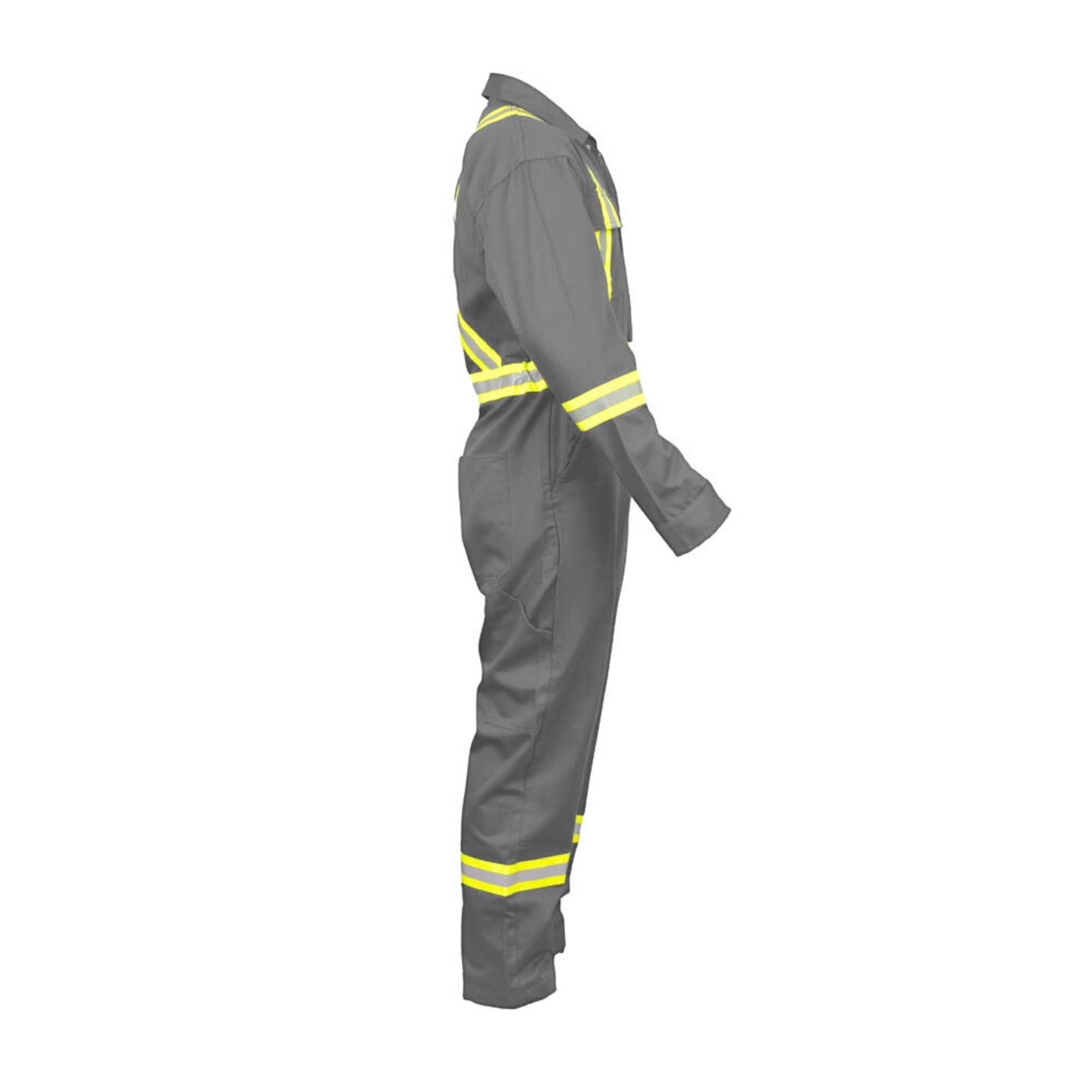 Safety Hi Vis Coverall with Leg Zipper – 100% Cotton, 7 oz