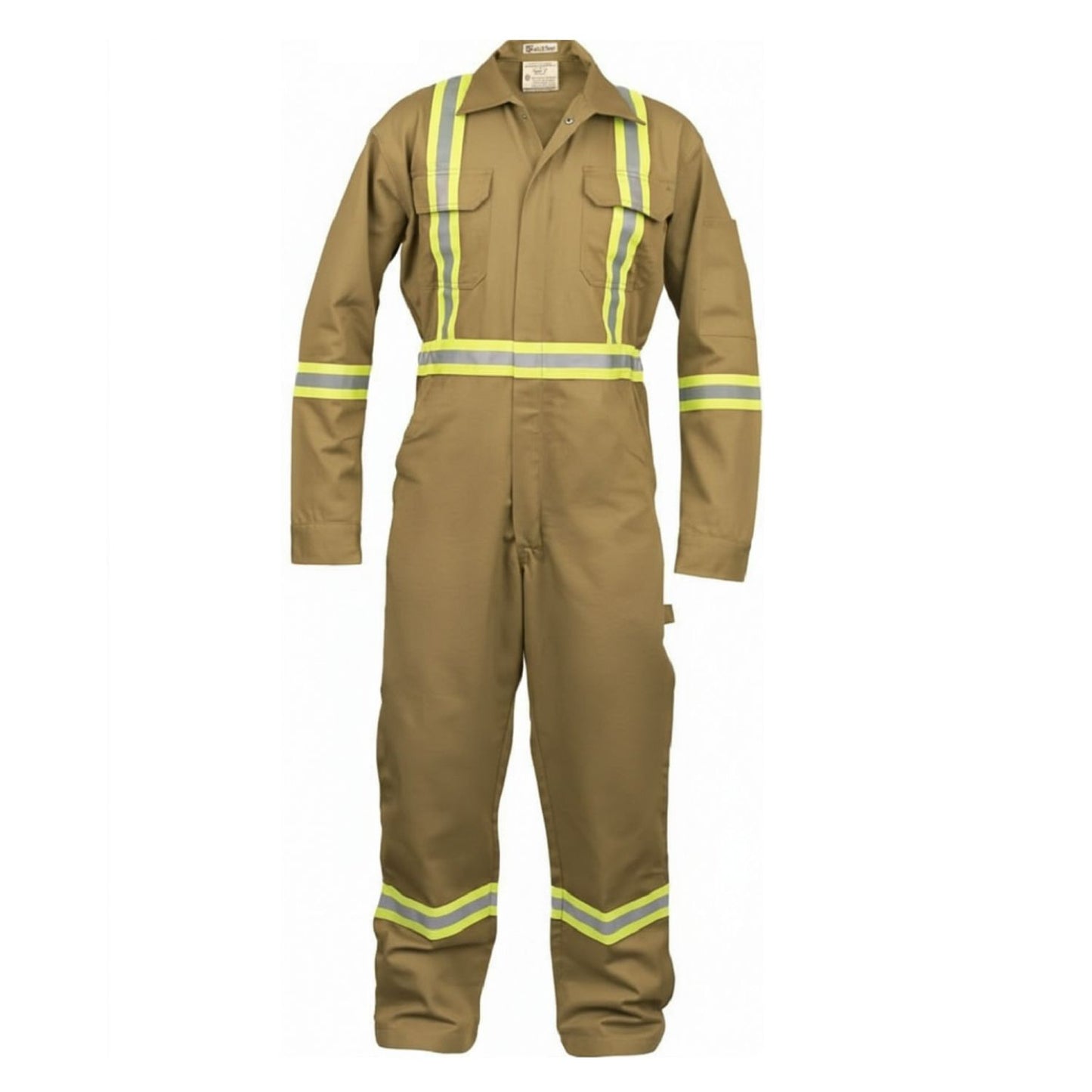 Safety Hi Vis Coverall with Leg Zipper – 100% Cotton, 7 oz