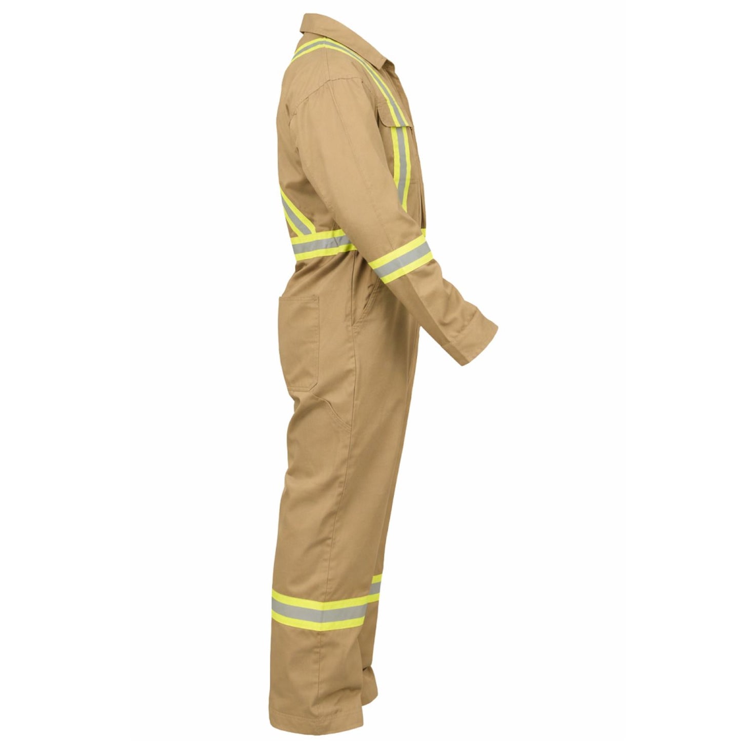 Safety Hi Vis Coverall with Leg Zipper – 100% Cotton, 7 oz