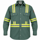 Flame Resistant High Visibility Shirt - 100% C - 7 oz