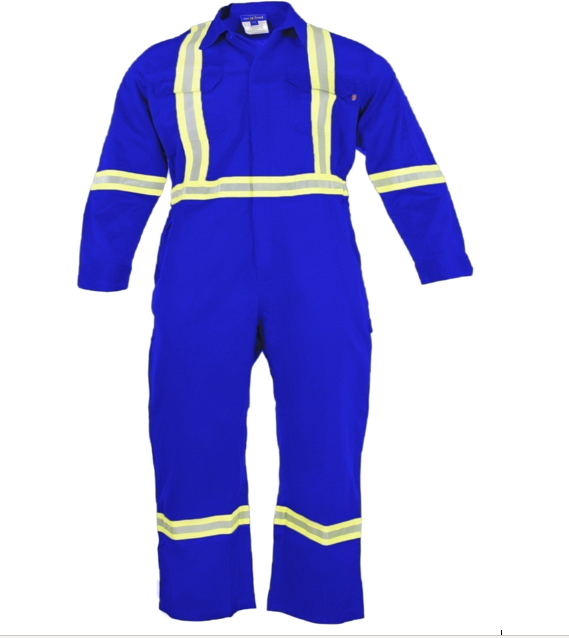 Flame Resistant High Visibility Hi Vis Coverall - 88% C /12% N