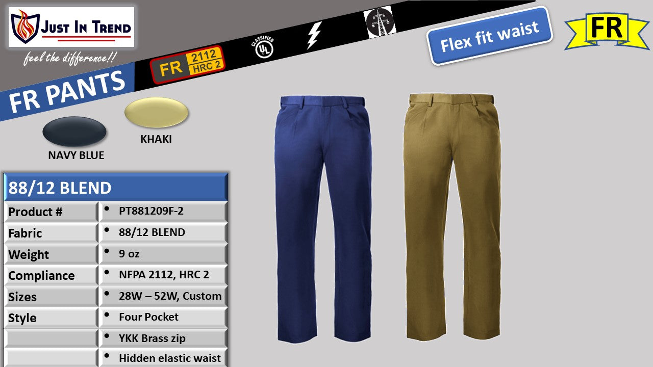 Flame Resistant Flex Fit Trouser - Pant , 9 oz