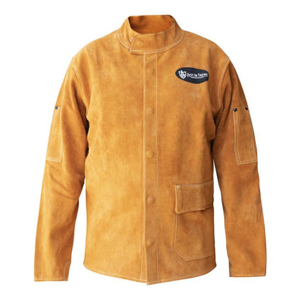 Flame Resistant Heavy Duty Cowhide Leather Welding Jacket