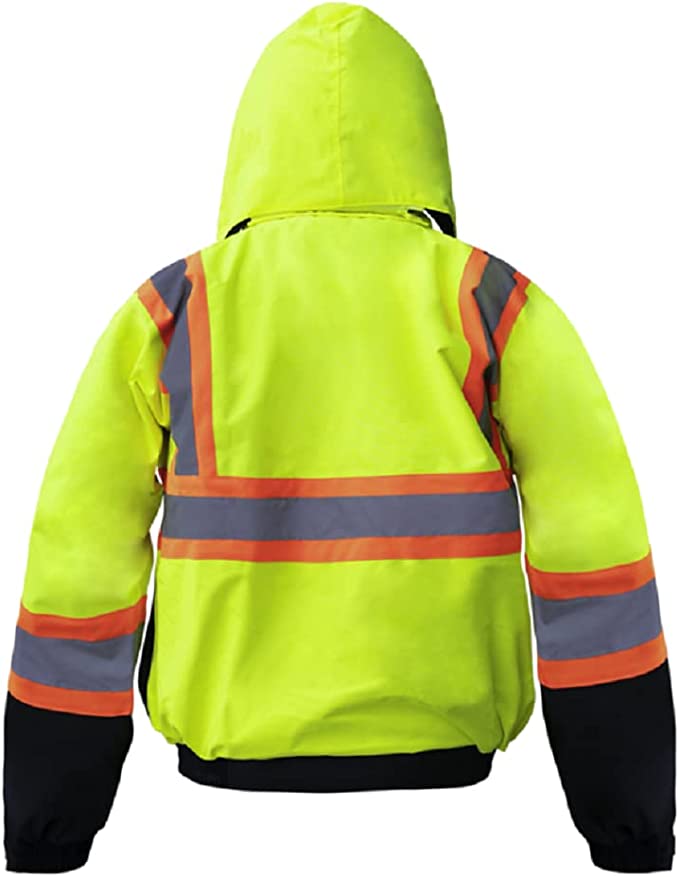 Premium High Visibility Hi Vis Waterproof Fleece lined Jacket