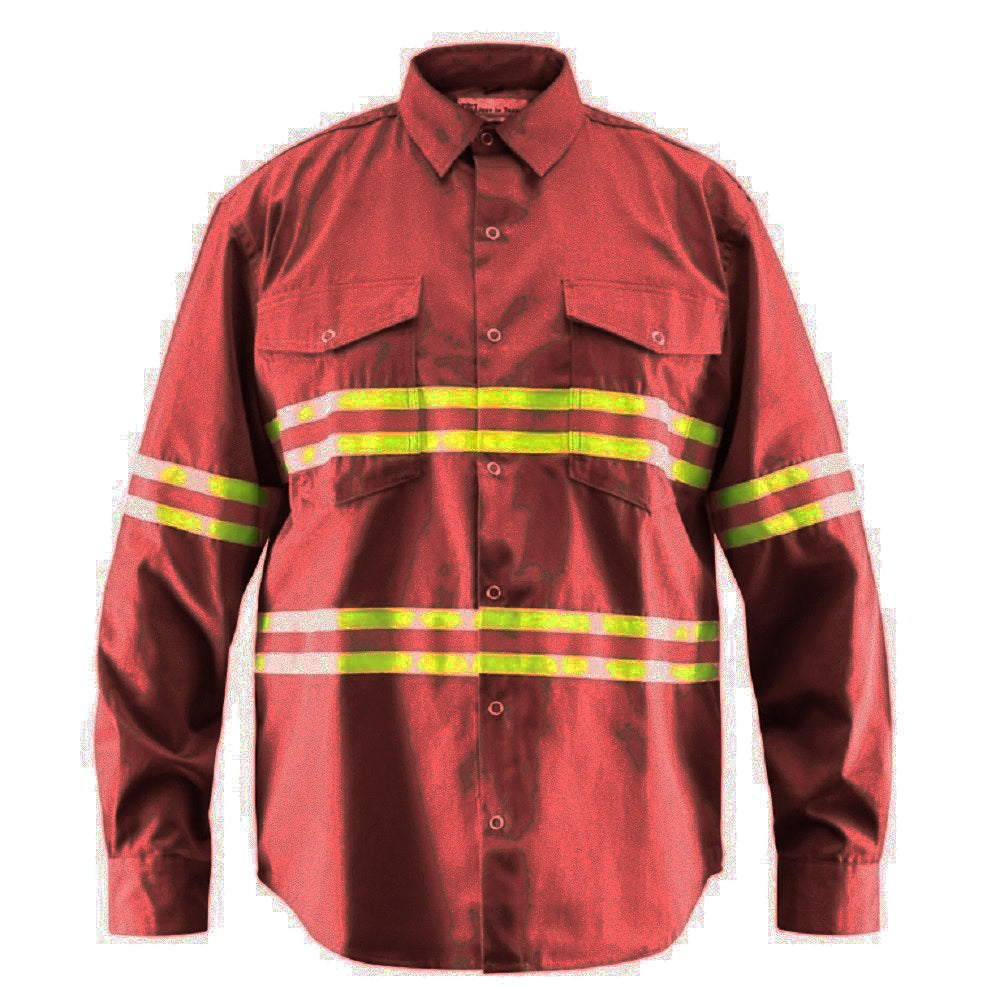 Premium High Visibility Hi Vis Reflective Safety Work Shirts - Full Sleeve