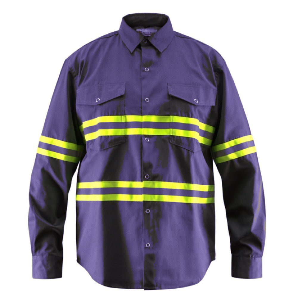 Premium High Visibility Hi Vis Reflective Safety Work Shirts - Full Sleeve