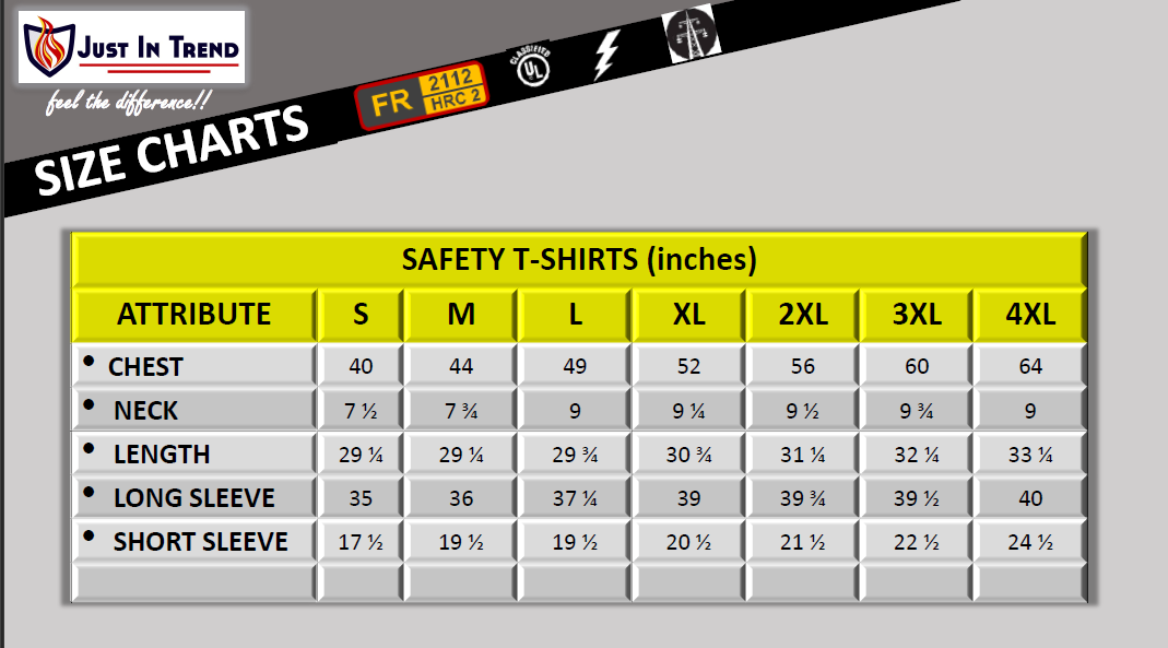 High Visibility Fluorescent Safety T-Shirt - Full Sleeve - 100% Polyester