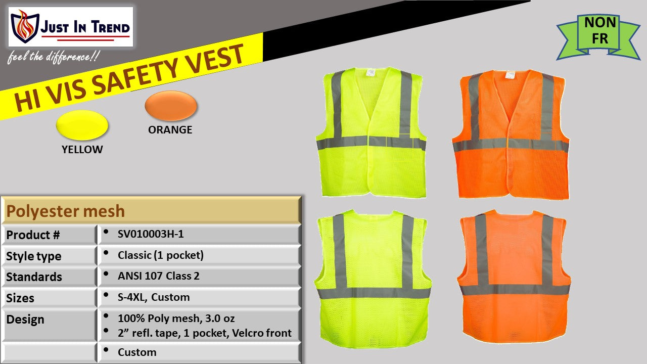 High Visibility Safety Vest - Fluorescent