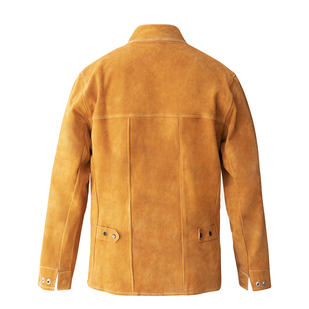 Flame Resistant Heavy Duty Cowhide Leather Welding Jacket