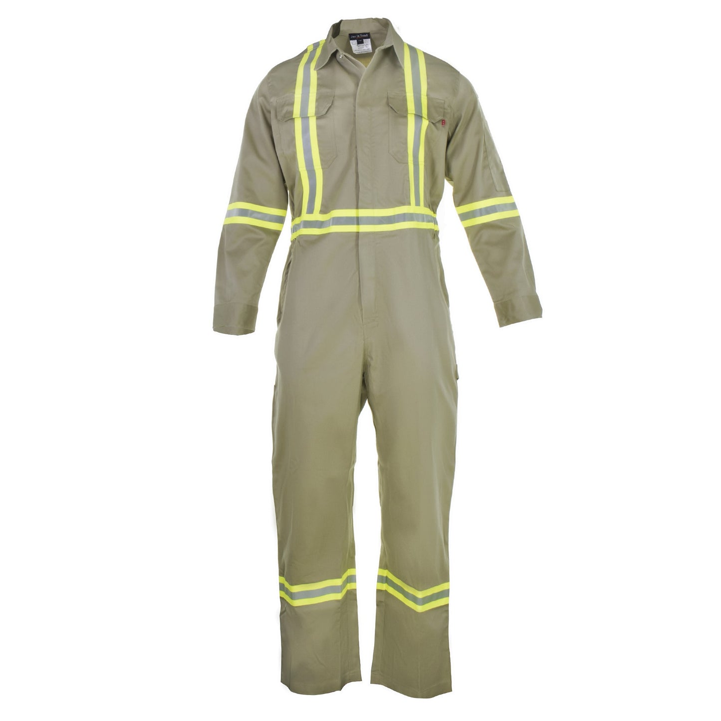 Flame Resistant Hi Vis Reflective Striped Coverall Class 2 FRC7-HV