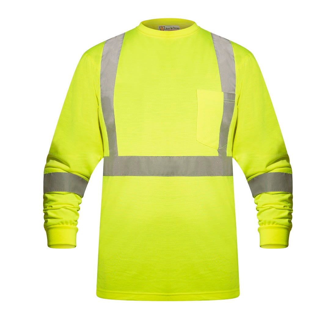 High Visibility Fluorescent Safety T-Shirt - Full Sleeve - 100% Polyester