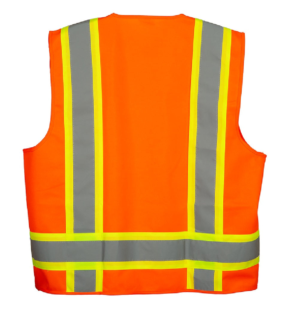 Premium High Visibility Hi Vis Safety Vest - Fluorescent - 100% Poly Knit