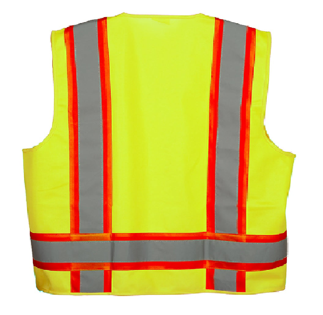 Premium High Visibility Hi Vis Safety Vest - Fluorescent - 100% Poly Knit